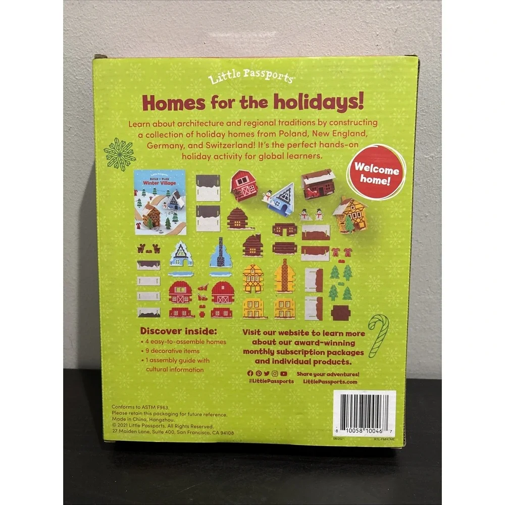 Little Passports Build and Play Winter Village Kit New In Box NIB Ages 3-5